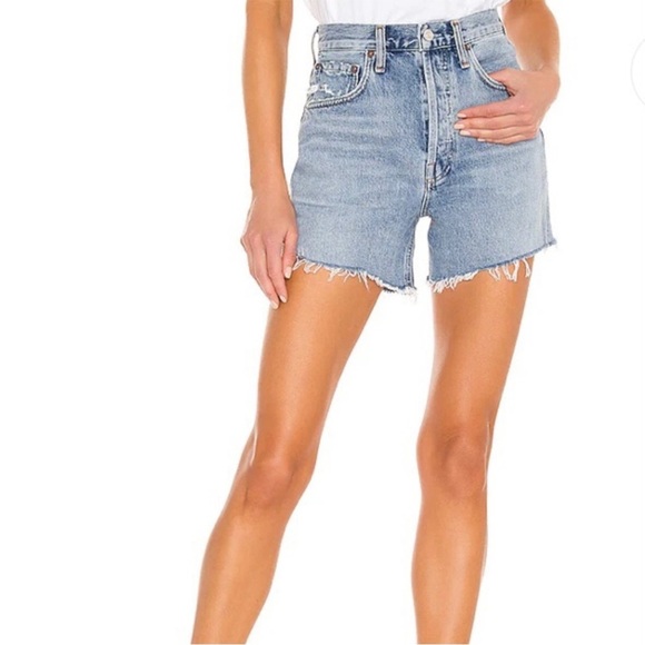 Agolde Riley High Rise Shorts - Picture 3 of 10